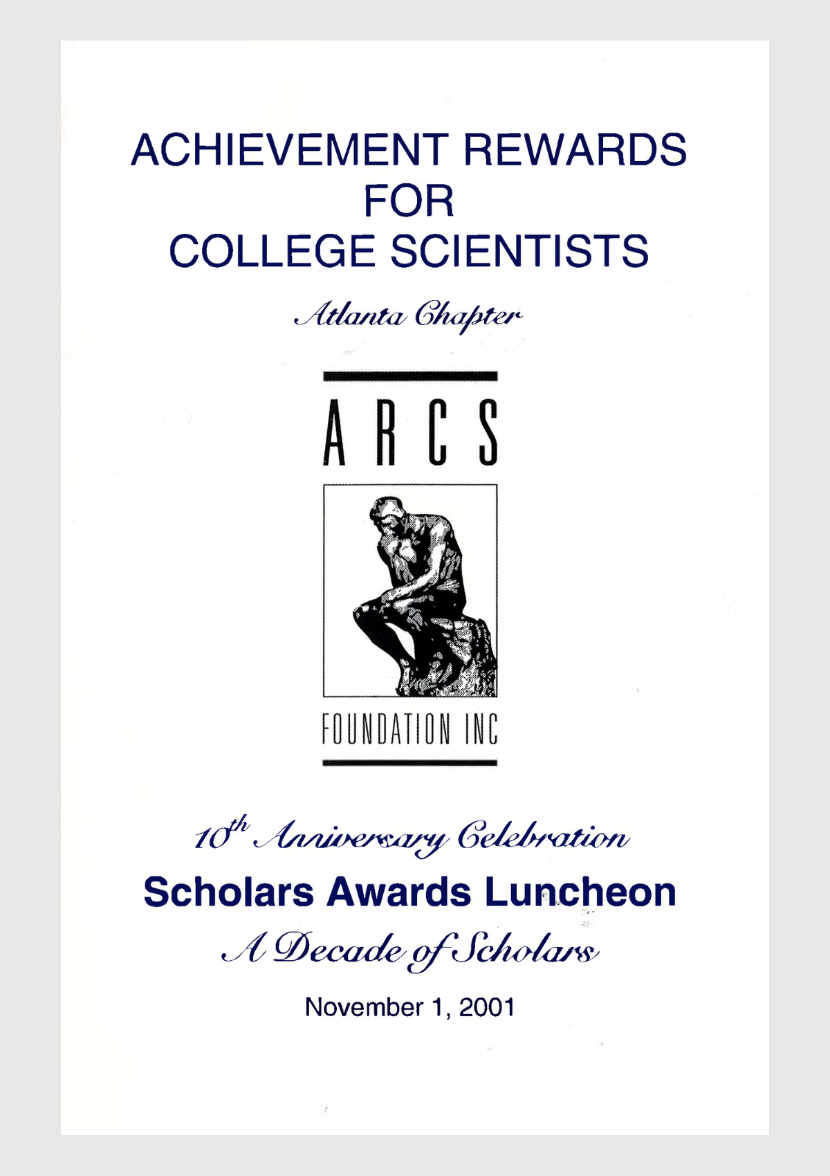 Scholar Yearbook – 2001