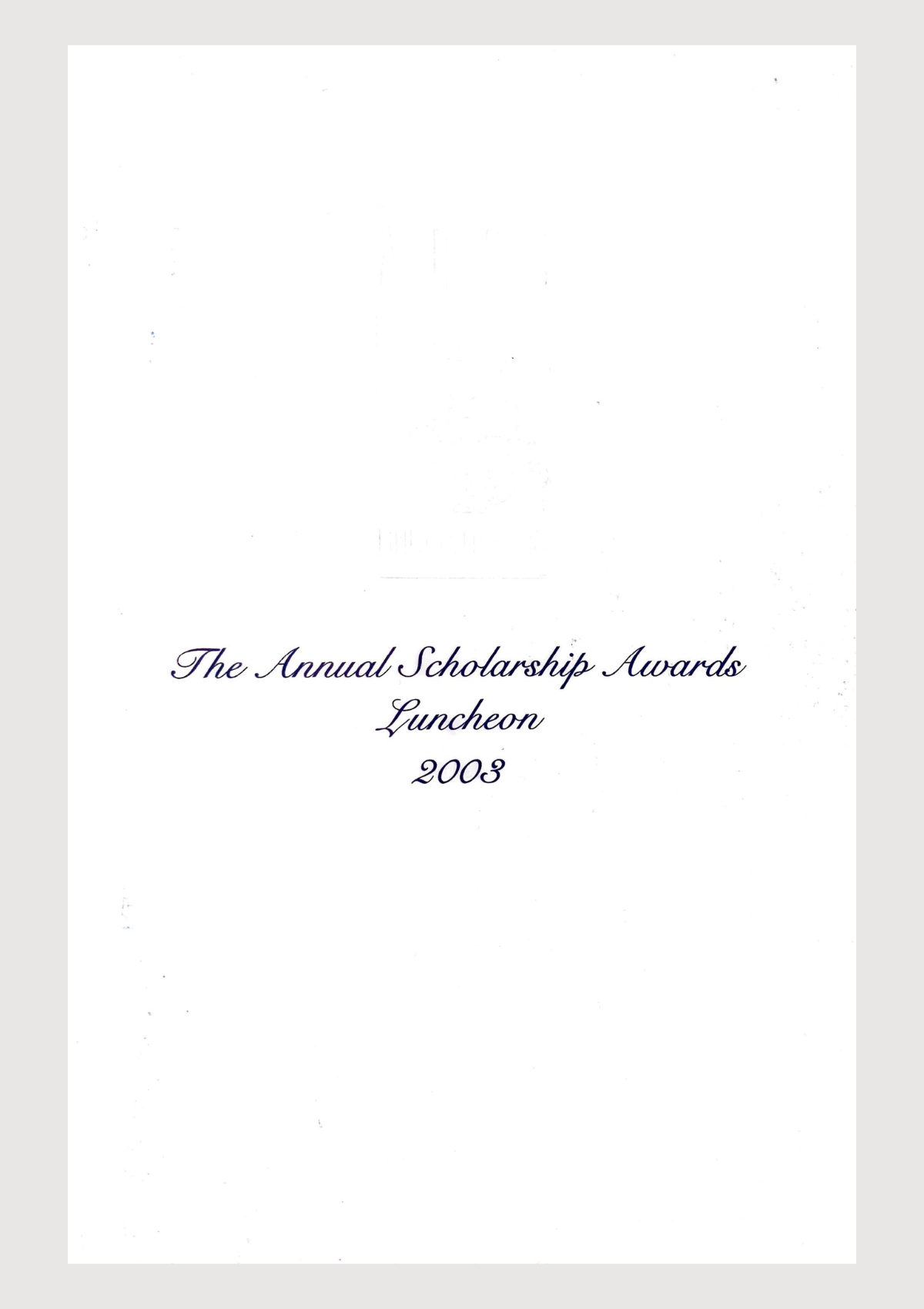 Scholar Yearbook – 2003