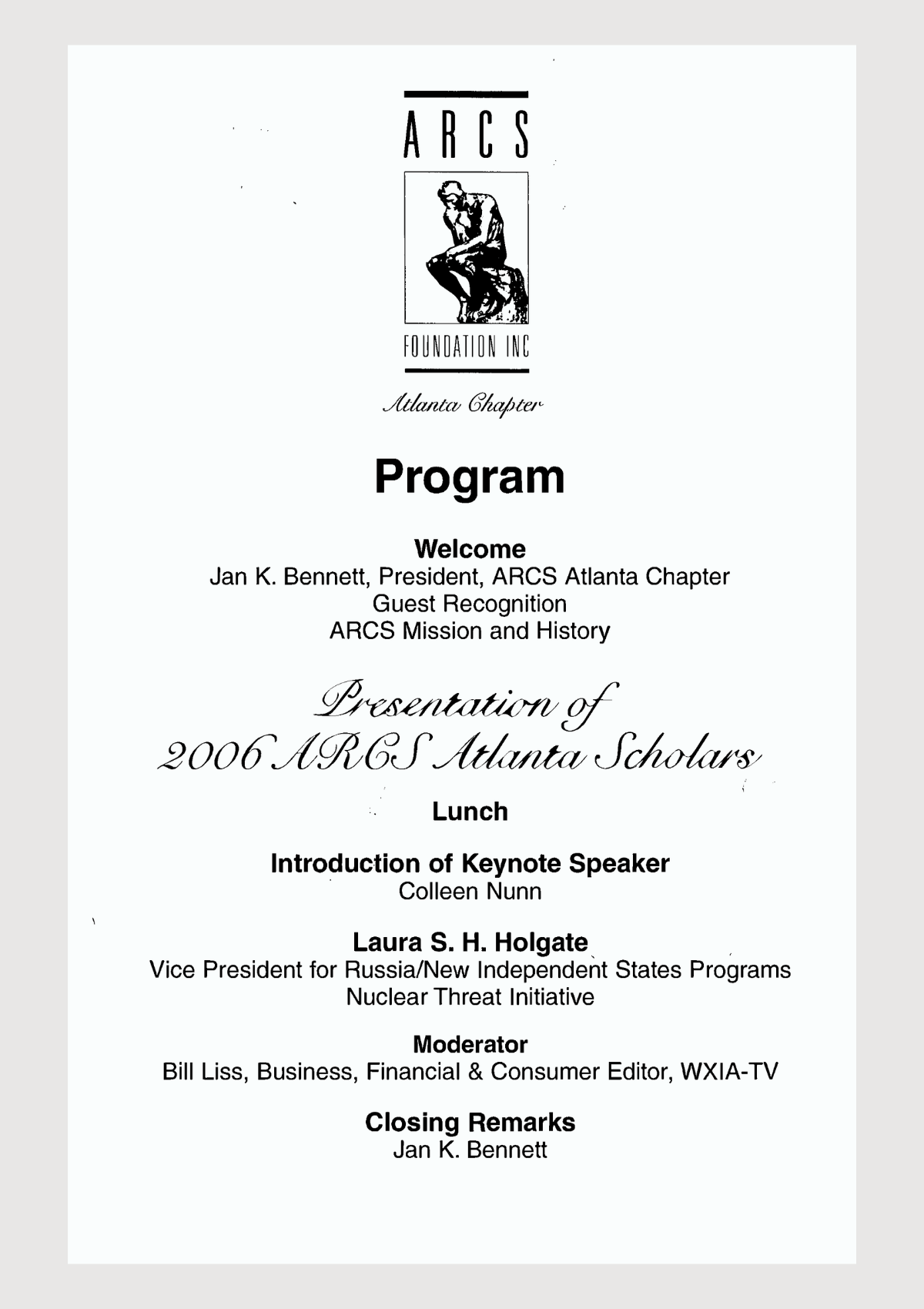 Scholar Yearbook – 2006