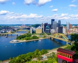 View of downtown Pittsburgh from the top of Duquesne Incline by Yuhan Du